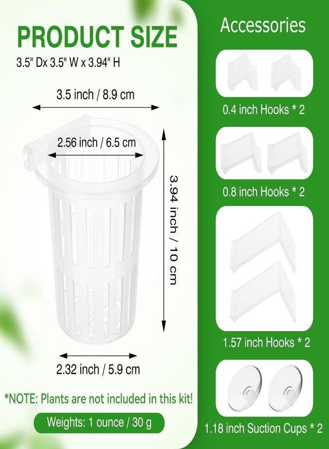 Borlech 2025 New Upgraded Large Aquarium Plant Holder with 1.57-inch Extension Hooks and Suction Cups for Fish Tank Aquaponic Plant Cultivation and Aquascape Accessories Decorations (2 PCS) Transparent - Image 3